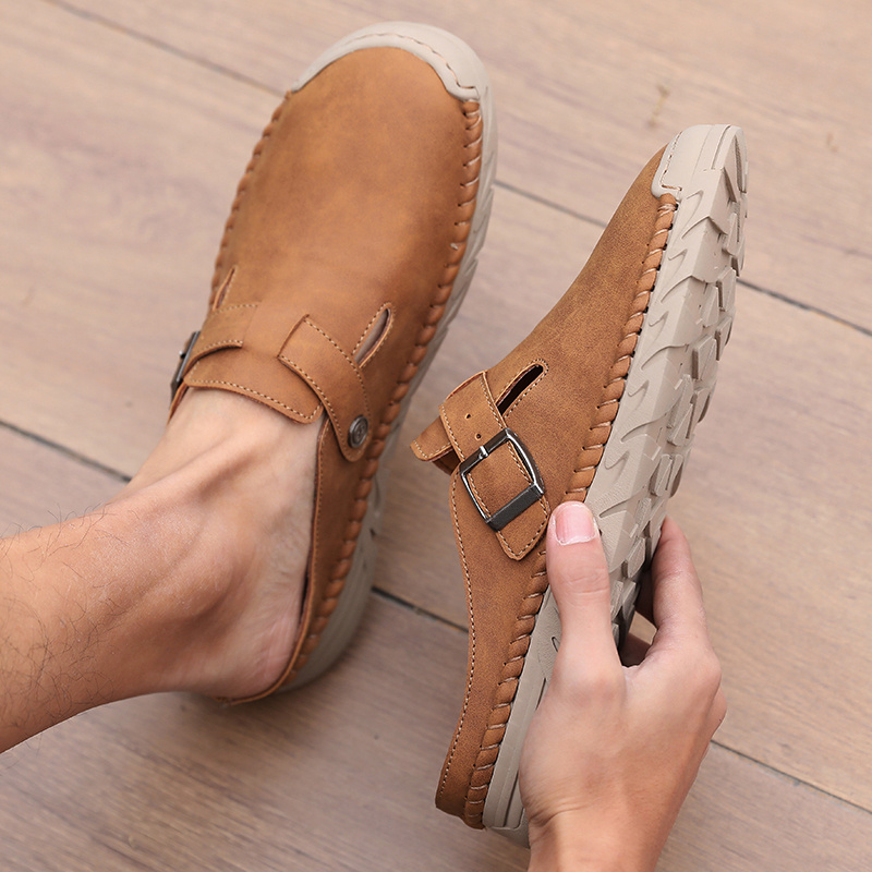 TEMU Mules pour Homme Coupe Extra Large 5 Couleurs, Chaussures de Randonnée pour l'Extérieur, Chaussures de Marche Légères et Confortables, Adaptées