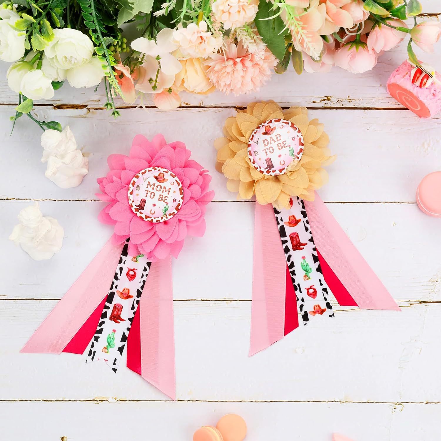 set pink cowgirl pregnancy celebration maternity sash kit Temu