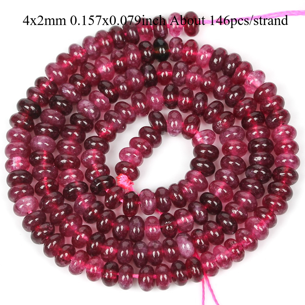 TEMU 4X2Mm 146pcs Perles de de chalcedonie naturel Rondelle, perles d'espacement rondes pour la fabrication de bijoux, bracelets faits main, collier