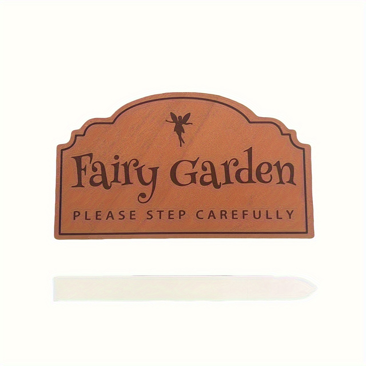 1pc Fairy Garden Sign Wooden Plaque - Creative Stake, Suitable For Outdoor Landscape Decoration