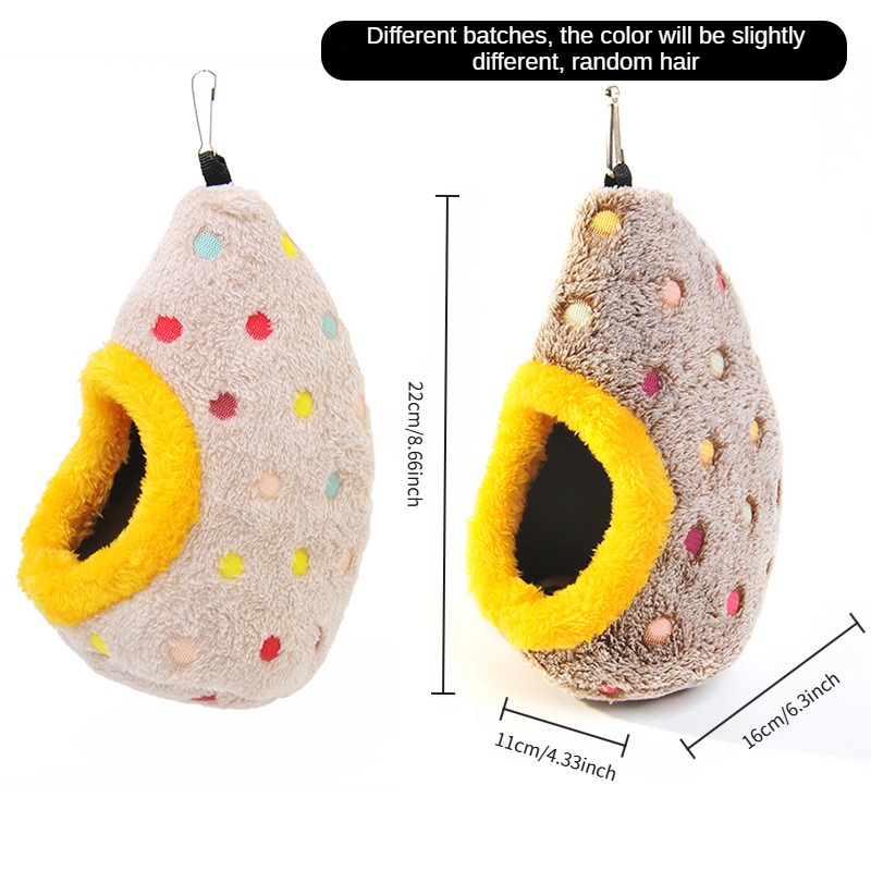 TEMU Parrot Warm Plush Nest, Hanging Cage Style, Bite-resistant, Small To Medium Bird House, For Nesting, Sleeping, And Breeding Of Budgerigars,
