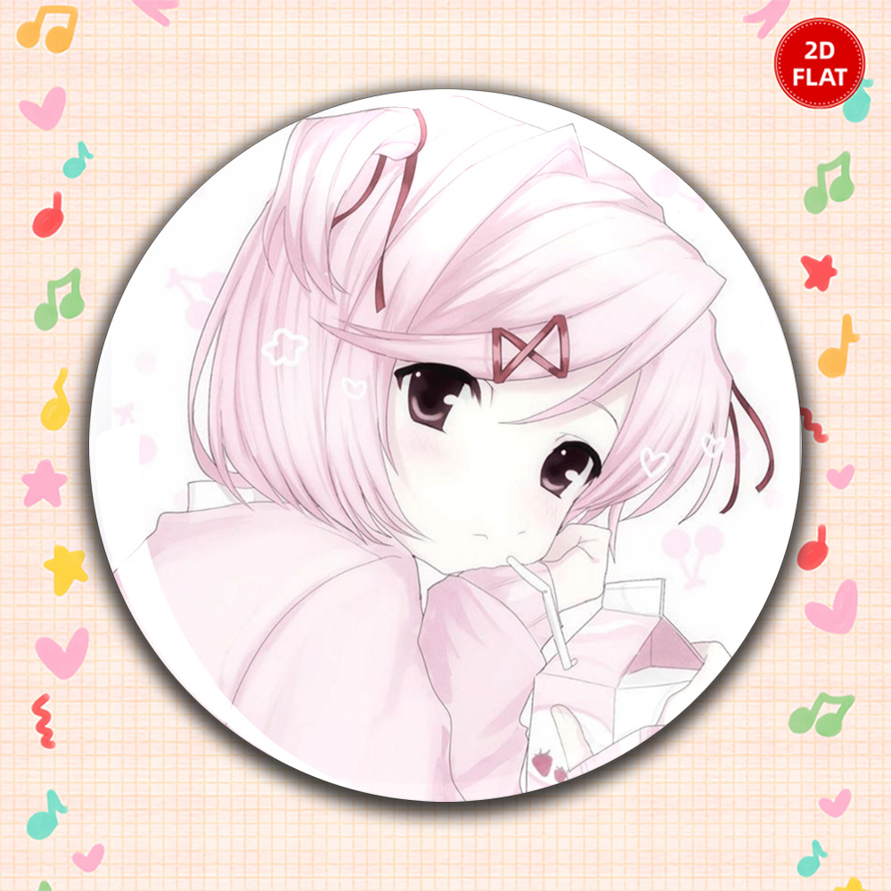 TEMU 2d Flat - Stylish And Gorgeous Round Badge/pin, Men's Casual Anime Cartoon Brooch, Unisex Badge Additions, Suitable For Interesting Gifts ,