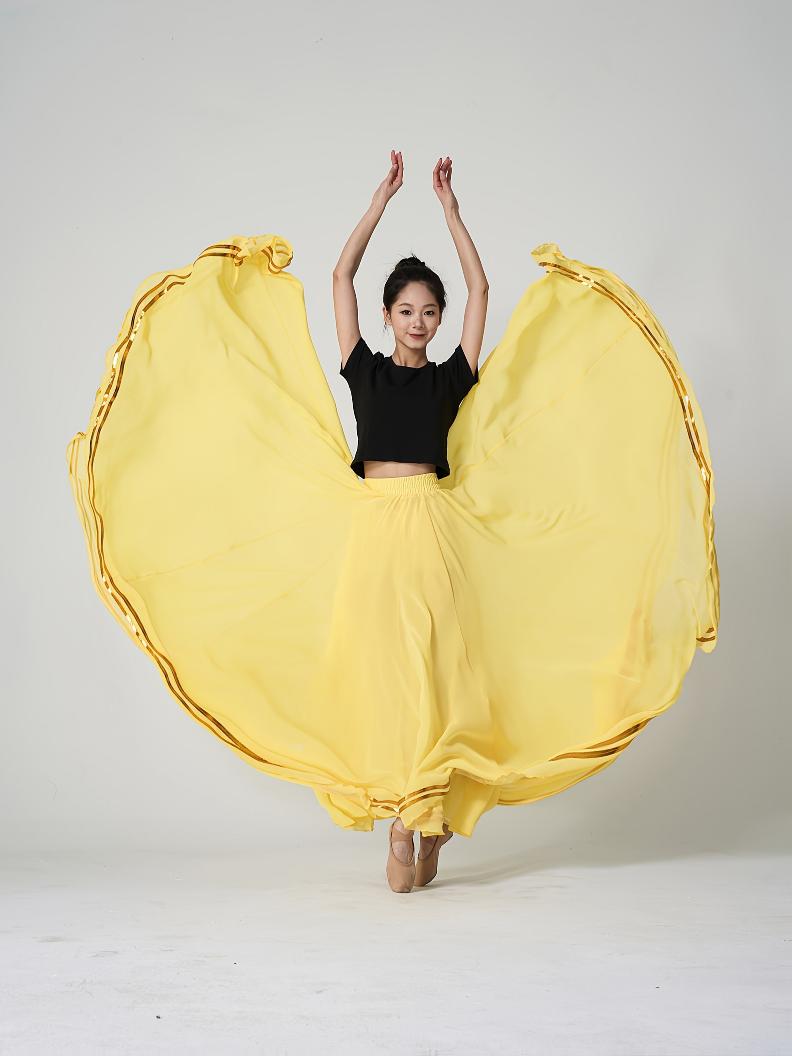 new double belted chiffon half length skirt high end draping - Temu