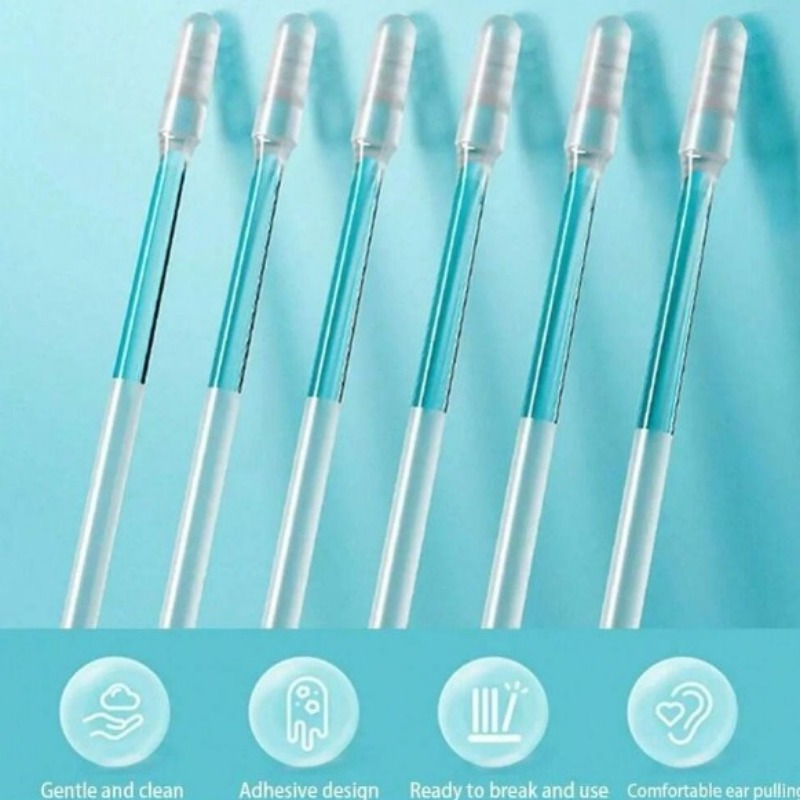 24pcs Count Disposable Ear Sticks - Gentle On Sensitive Ears, Non-Irritating Reusable Earwax Cleaners, Safe for All Ear Types, No Batteries Needed, Transparent Design for Easy Visibility, Ear Care Accessories, Userfriendly Product, Batteryfree