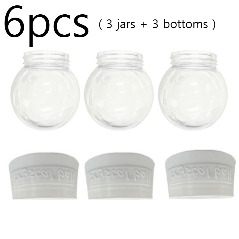 TEMU Lot de 6 Globes à Neige DIY en Plastique Transparent avec - Globes à Eau Cristal Vides à Adaptés pour les Décorations de Noël, An, Thanksgiving,