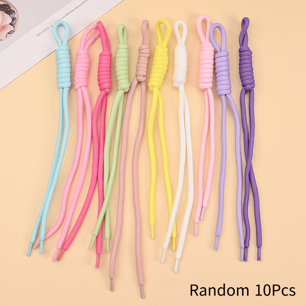 E-shop 10 Stück 270mm Bunte Ins Trend Seil Miu Knoten Nylon Seil Anhänger - Geldbörsenherstellung Zubehör, Bunte Macaron Frische Farbpalette Geknotet