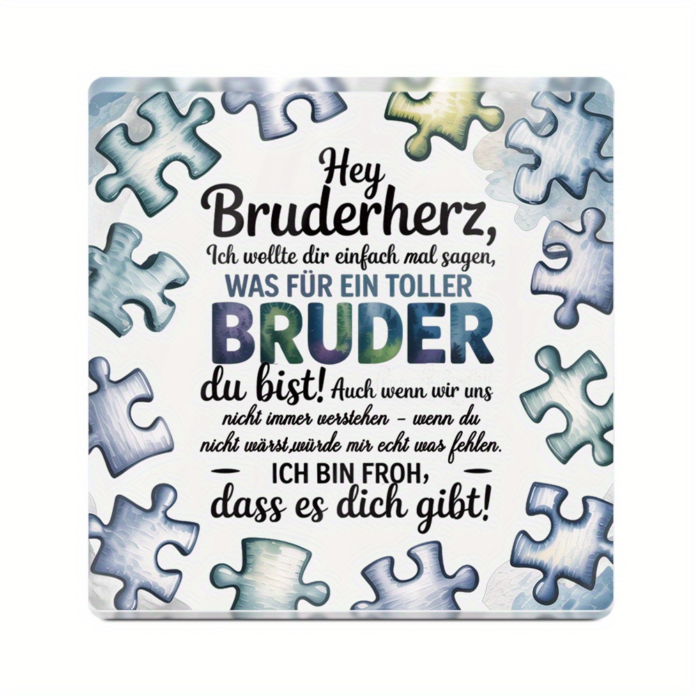 E-shop 2D Flach, 2D Flach Putuo Deko 1 Stück Deutscher Acrylschild Tischdeko, Hey , Schreibtischdekoration für , Geschenk für Geburtstage, Hochzeiten,