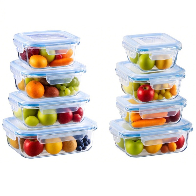 TEMU Glass Tableware Container Set, Candy Tray, Preservation Box, Suitable For Microwave Ovens, Ovens, Refrigerators, And Dishwashers, Used For