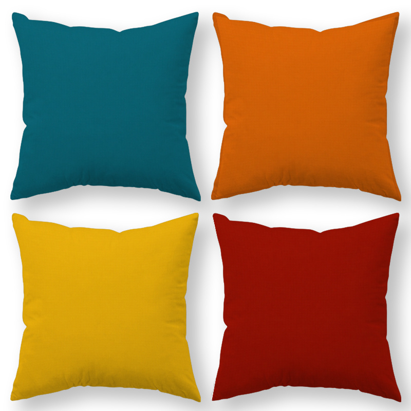 TEMU 4pcs Modern Throw Pillow Covers Solid Cases Suitable For Sofa Bed Chair Decor, Multicolor Zippered Decorative Pillow Shams For Couch Bedroom