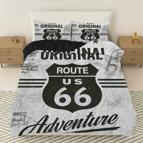3pcs duvet cover set 1 duvet 2 pillowcases without filler adventure route travel vintage retro theme holiday bedding set comfortable stylish unique suitable for decoration bedroom living room hotel travel bedding stylish