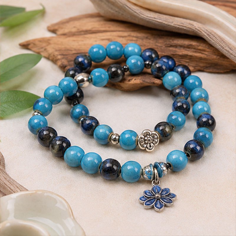 50pcs Handmade Ceramic Porcelain Beads for Crafting