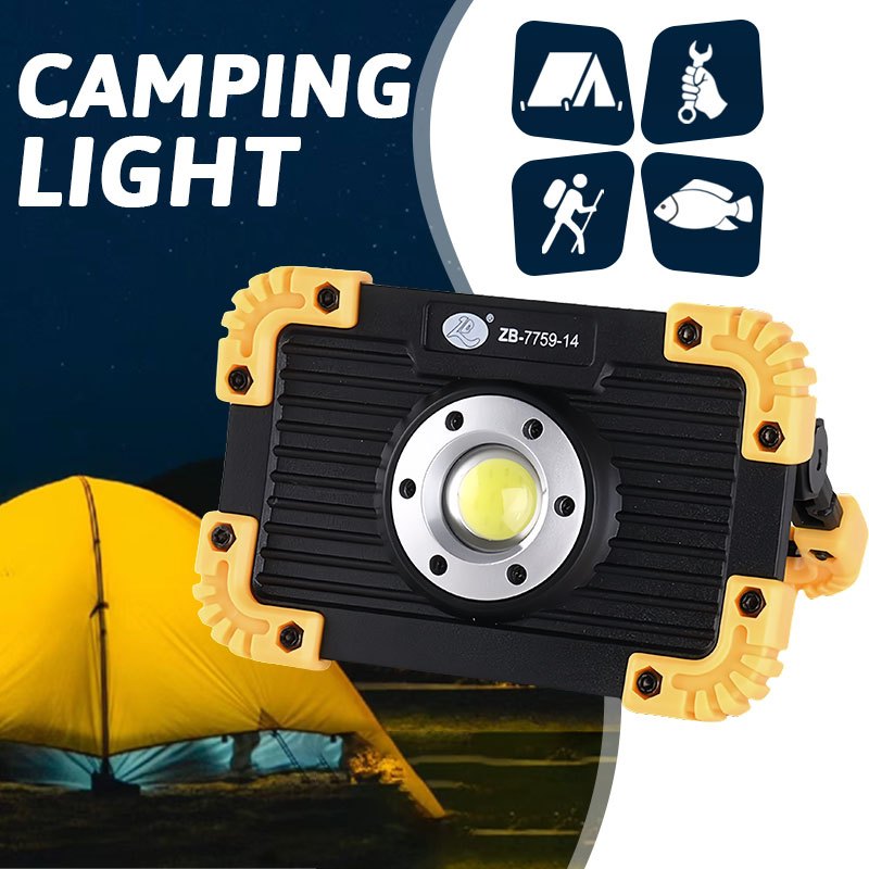 1pc Rechargeable USB Camping Lamp, Adjustable Angle Work Light, Lightweight Fishing Lantern, Bright COB Handheld Lantern, 3 Modes Nighttime Emergency Lighting Tools, LED Lamp for Hiking, Walking, Patrolling, Adventure