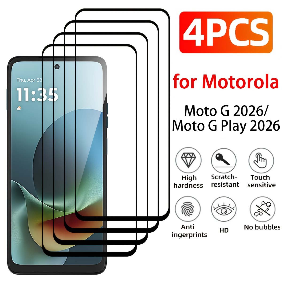 TEMU Set Of Tempered Glass Screen Protectors Designed For The For Motorola For Moto G Play 2026 And For Moto G 2026, Offering Durability, Scratch