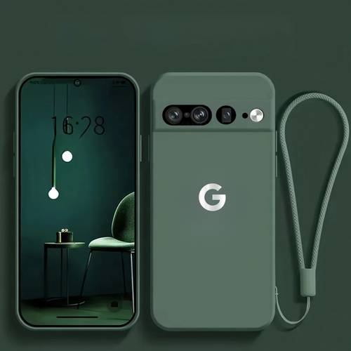 phone case wrist strap lens guard with a soft flannel case designed for google for pixel models 10 9 8 8a 7 6 pro xl and 7a this shock resistant and durable back cover is suitable for men and women and with two items