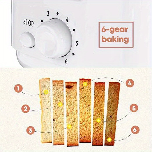 2   toaster   sandwich maker lightweight stainless steel automatic shut off extra wide slot removable crumb tray     function dual tube baking knob control suitable for bread   and   kitchen appliance modern kitchenware durable kitchen item kitchen gadget home bakers breakfast appliance   sturdy construction multifunctional appliance busy professionals Product details 8