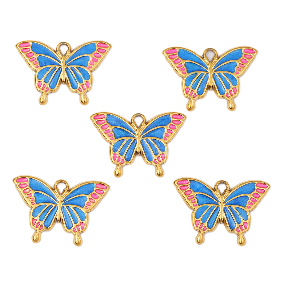 Stainless Steel Butterfly Shape Chain Ornament