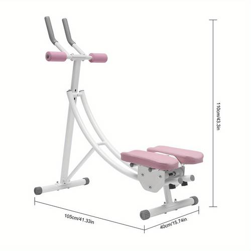 heavy duty ab machine with adjustable cushion 0 180 rotation non electric home gym equipment foldable abdominal trainer for core workout stability training ideal for beginners advanced durable carbon steel construction