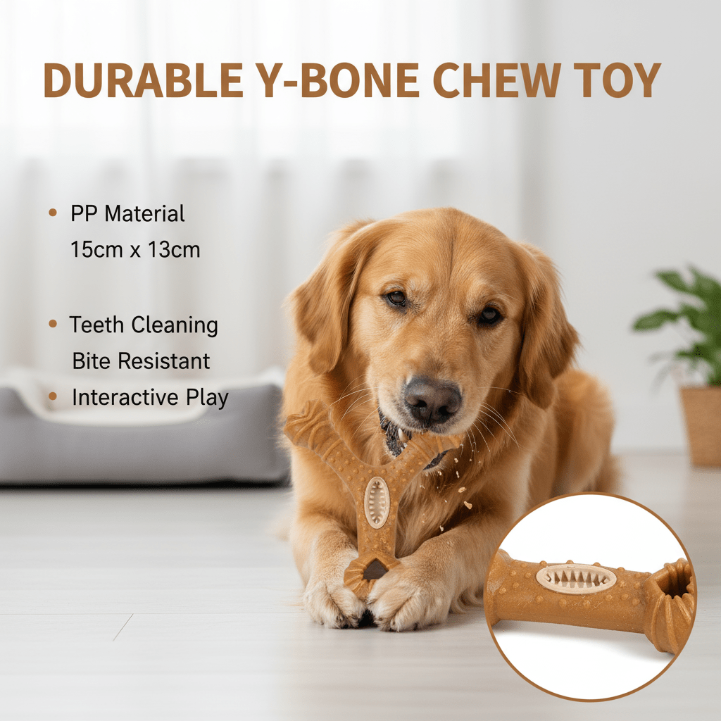 TEMU Jouets à Mâcher Aromatisés pour Chiens, Os de W Durable pour Mâcheurs Agressifs & Chiots, Outil de Soin Dentaire pour le Nettoyage des Dents