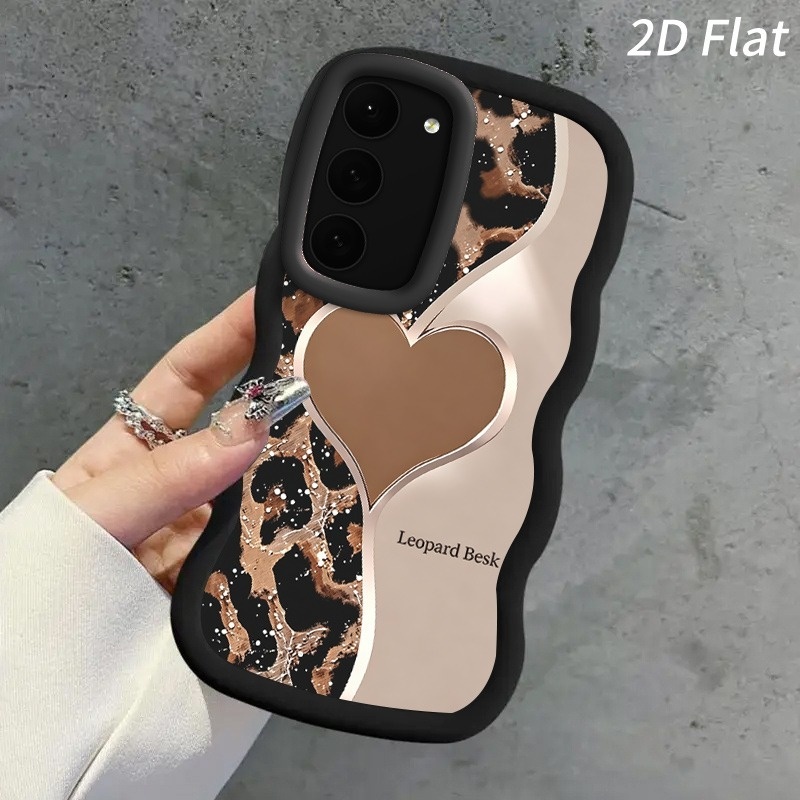 TEMU Funda para teléfono: Carcasa con diseño artístico 2D plano de con estampado de leopardo, elegante, con estilo, textura de animal, decorativa, de