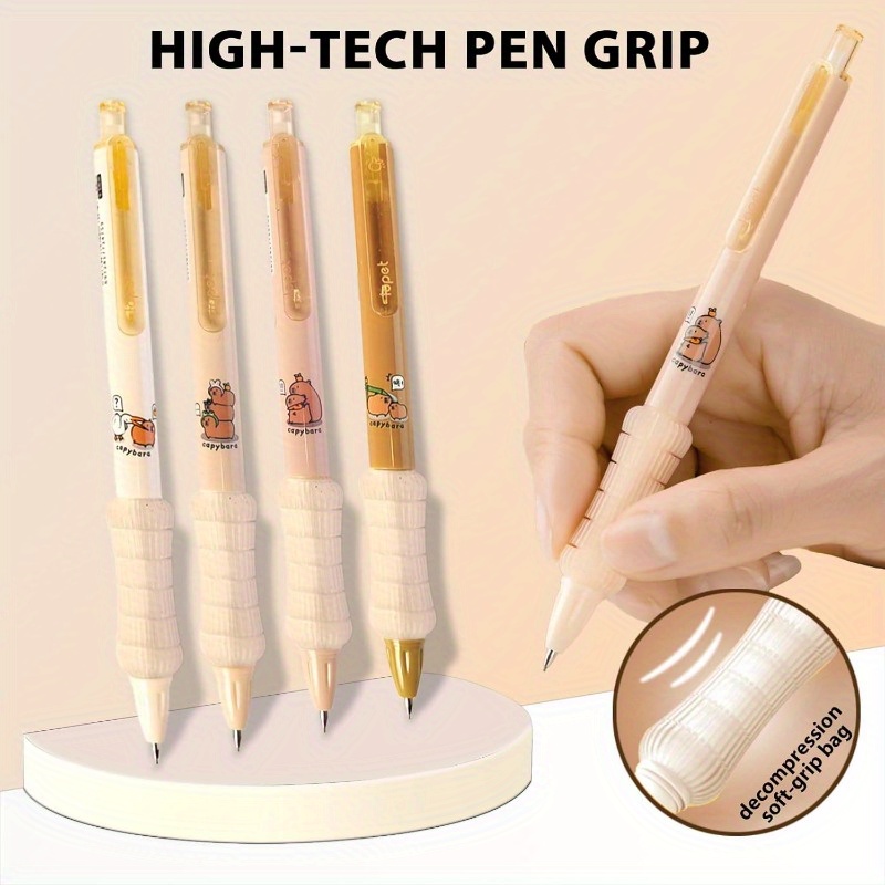 4pcs cute cartoon ybara erasable retrble penserasable gel ink pens0.5mm 0.5mm cute ybara mechanical pencils lead refills erasers for   ps, pens, writing tools, office stationery, fun writing tools, stylish pens, retractable mechanism, smooth writing, gel ink pen, mechanical pencil set, back to school, school supplies, cute pens, erasable pens Product details 5