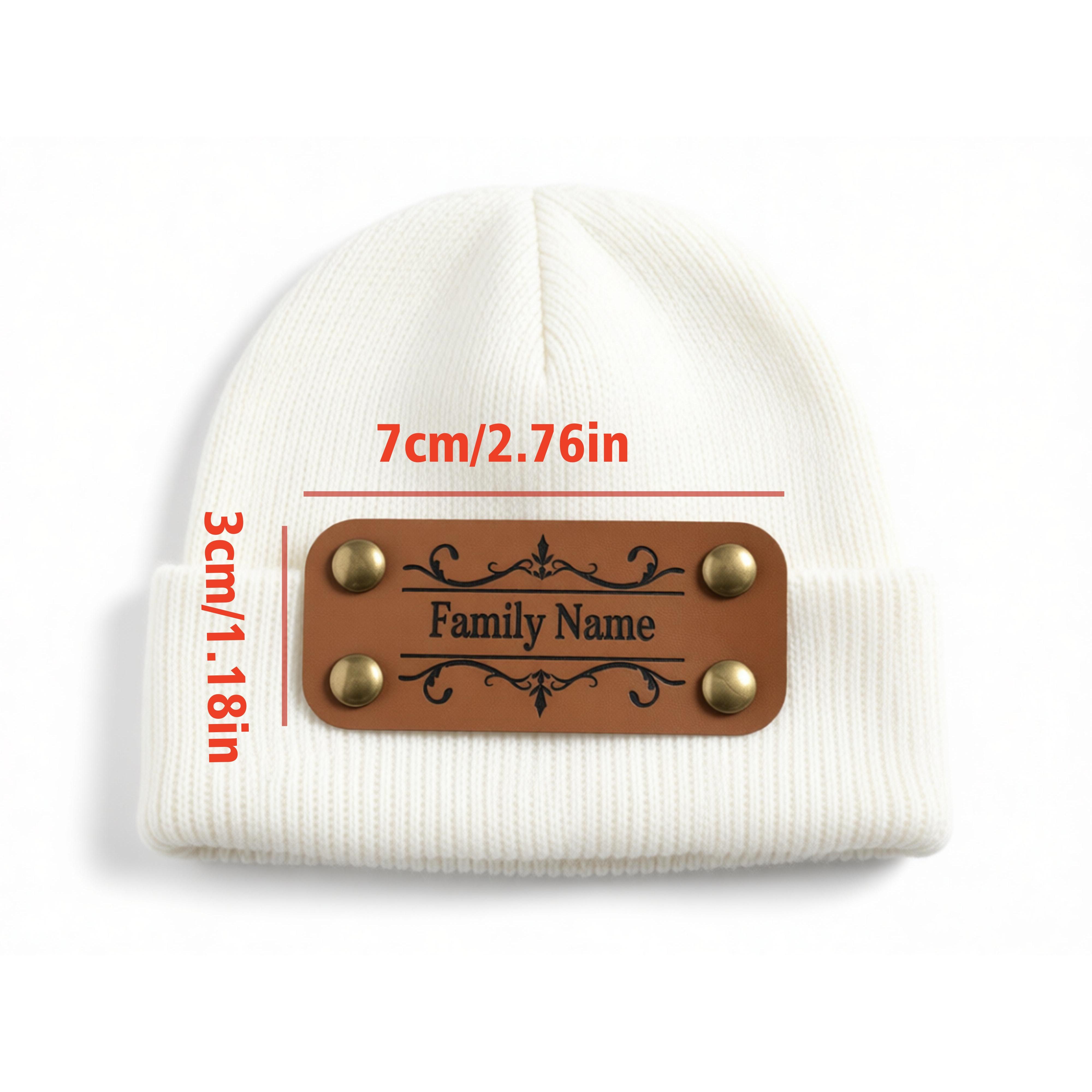 TEMU 20 Custom Faux Leather Text Tags, Personalized With Graphics And Names, Suitable For Use In Clothing, Bags, Hats, Knitting, Sewing, And Diy
