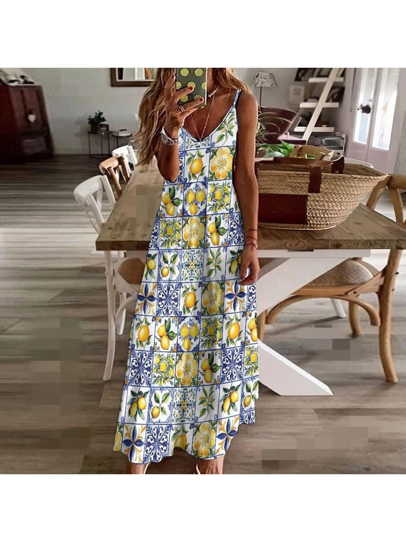 mediterranean dress sold on Temu United States