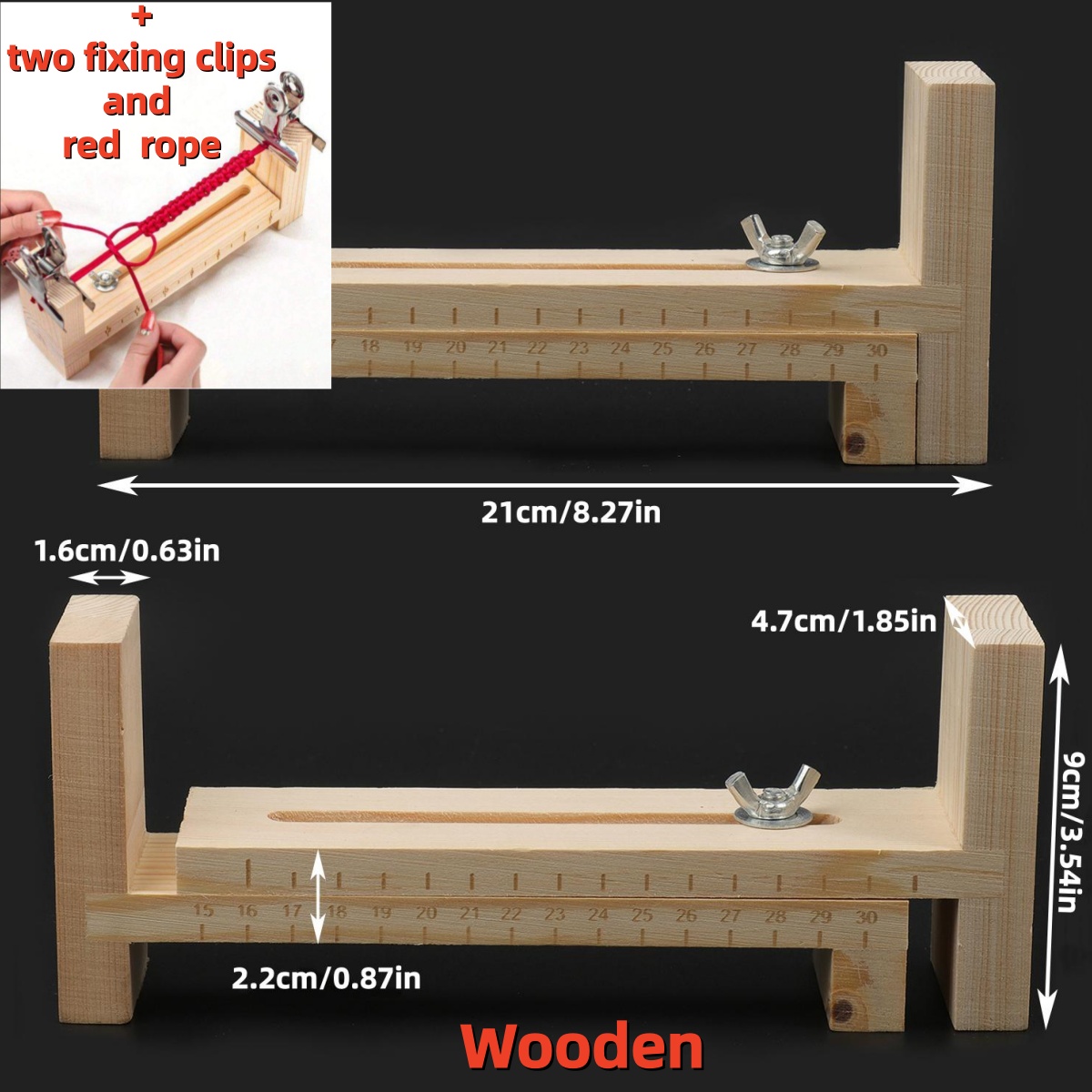 TEMU 1 Set Ttuiji Diy Adjustable Weaving Loom With Plastic/wooden Frame - Adjustable Length Hand-knitted Braiding Jig For Jewelry Making, Bracelet &