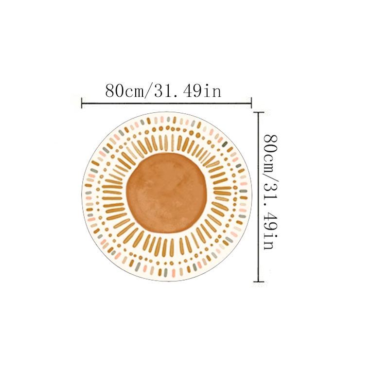 Cashmere 1000g/m² Dopamine Sun Round Living Room Carpet Thickened 10mm Soft Comfortable Carpet Indoor Decoration Carpet