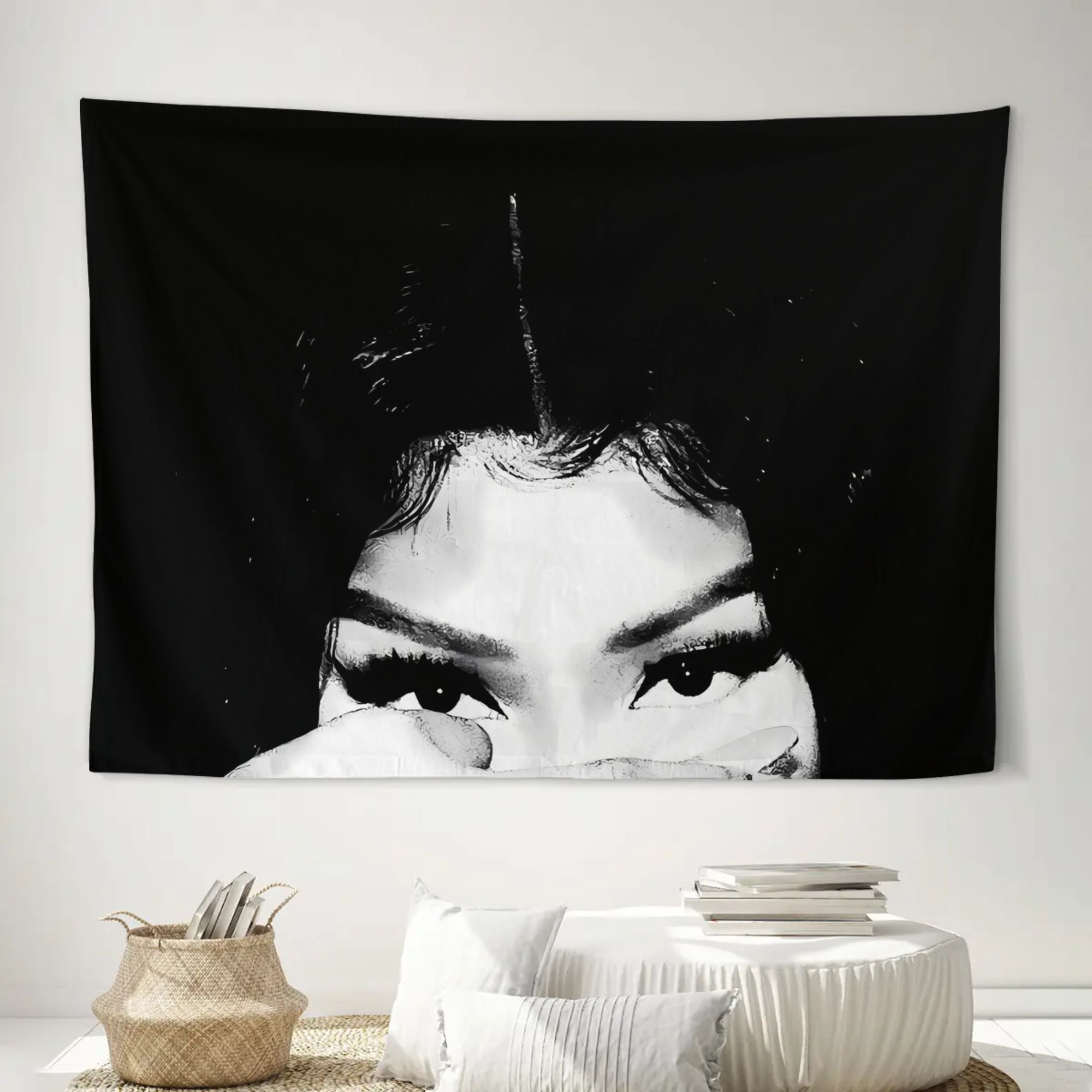 TEMU 2d Flat - 2d Flat Printing Rapper Poster Aesthetic Wall Tapestry For Living Room Accent - A Statement Piece For Modern Home Decoration