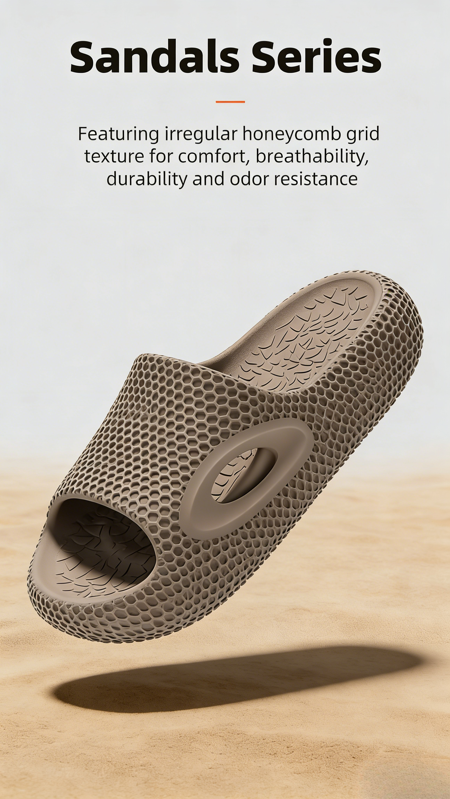 High-End Three-Dimensional Textured Unisex Outdoor Non-Slip Odor-Resistant Silent Couple Summer Cloud-Like Sports Slippers