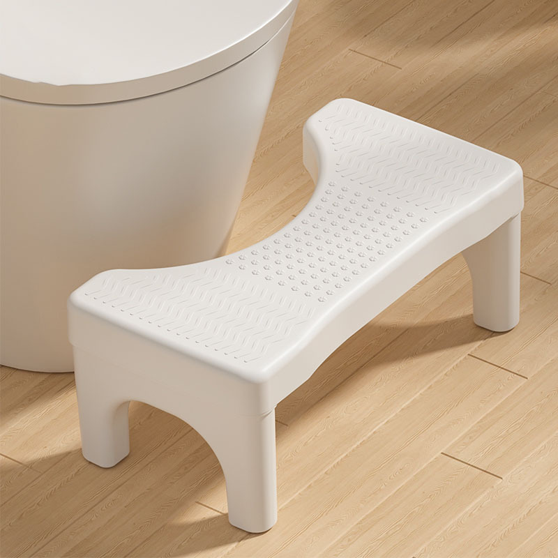 TEMU 1 pz, Sgabello WC in plastica resistente, sgabello ergonomico per squatting a 35簞, poggiapiedi antiscivolo con base antiscivolo, design a U, a