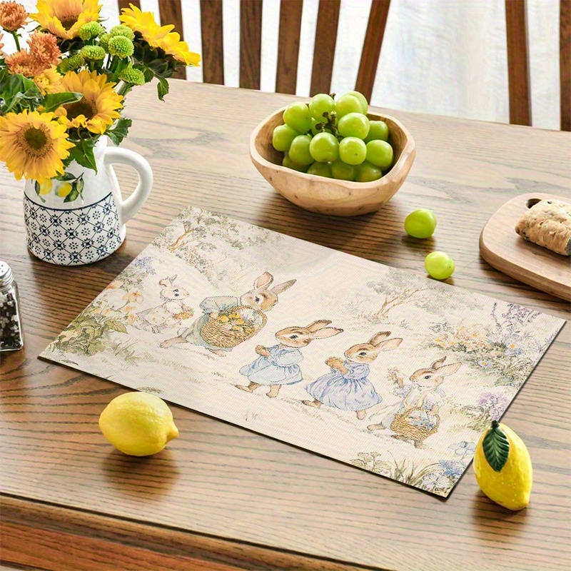 50-teiliges Hasen-Geschirr Set Für Ostern – Pappteller & Servietten Mit Häschen-Motiv Für Party & Feier