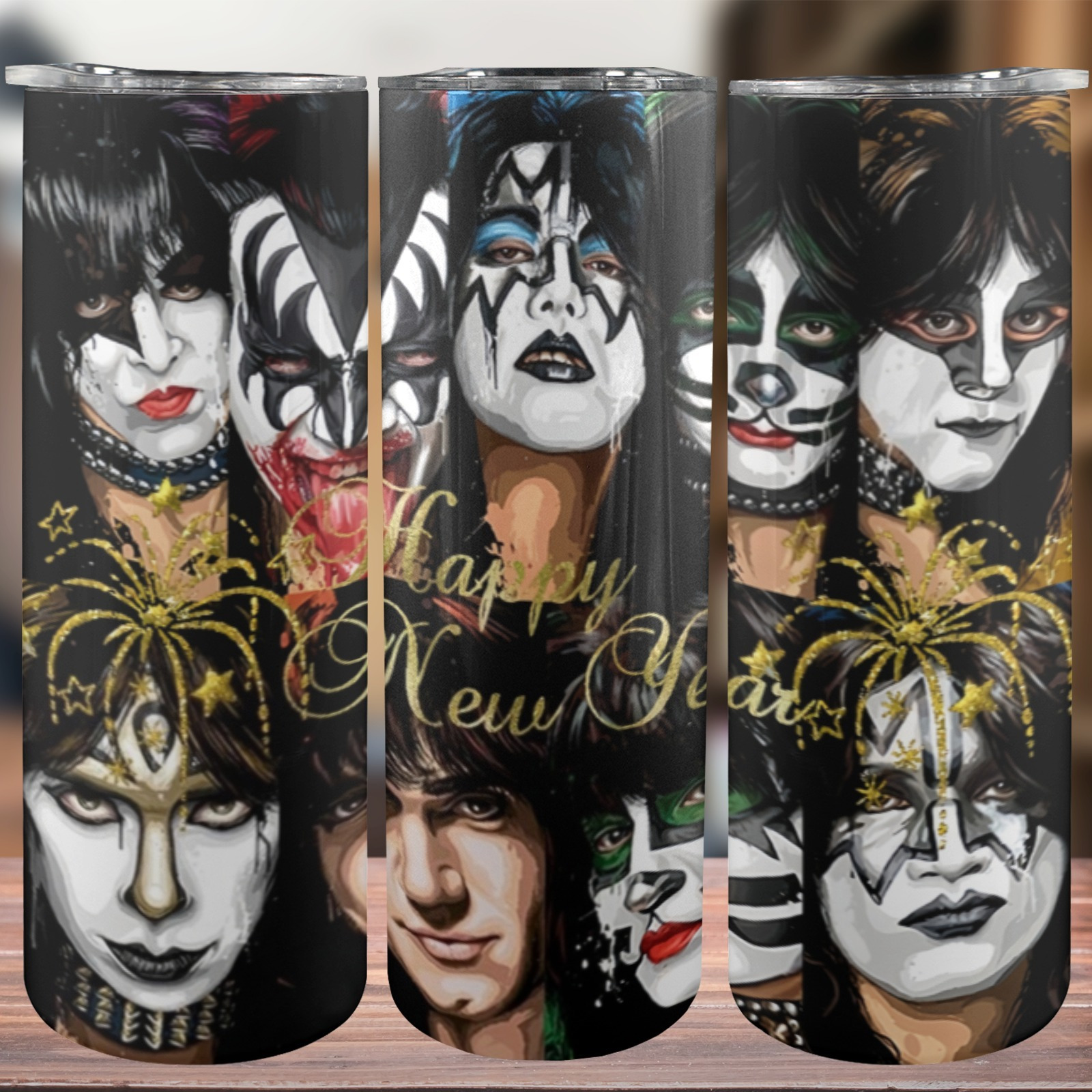 

20oz Kiss-themed Stainless Steel With Lid - Hot Or Cold Drinks, Ideal Gift & , Great For Home, Travel &