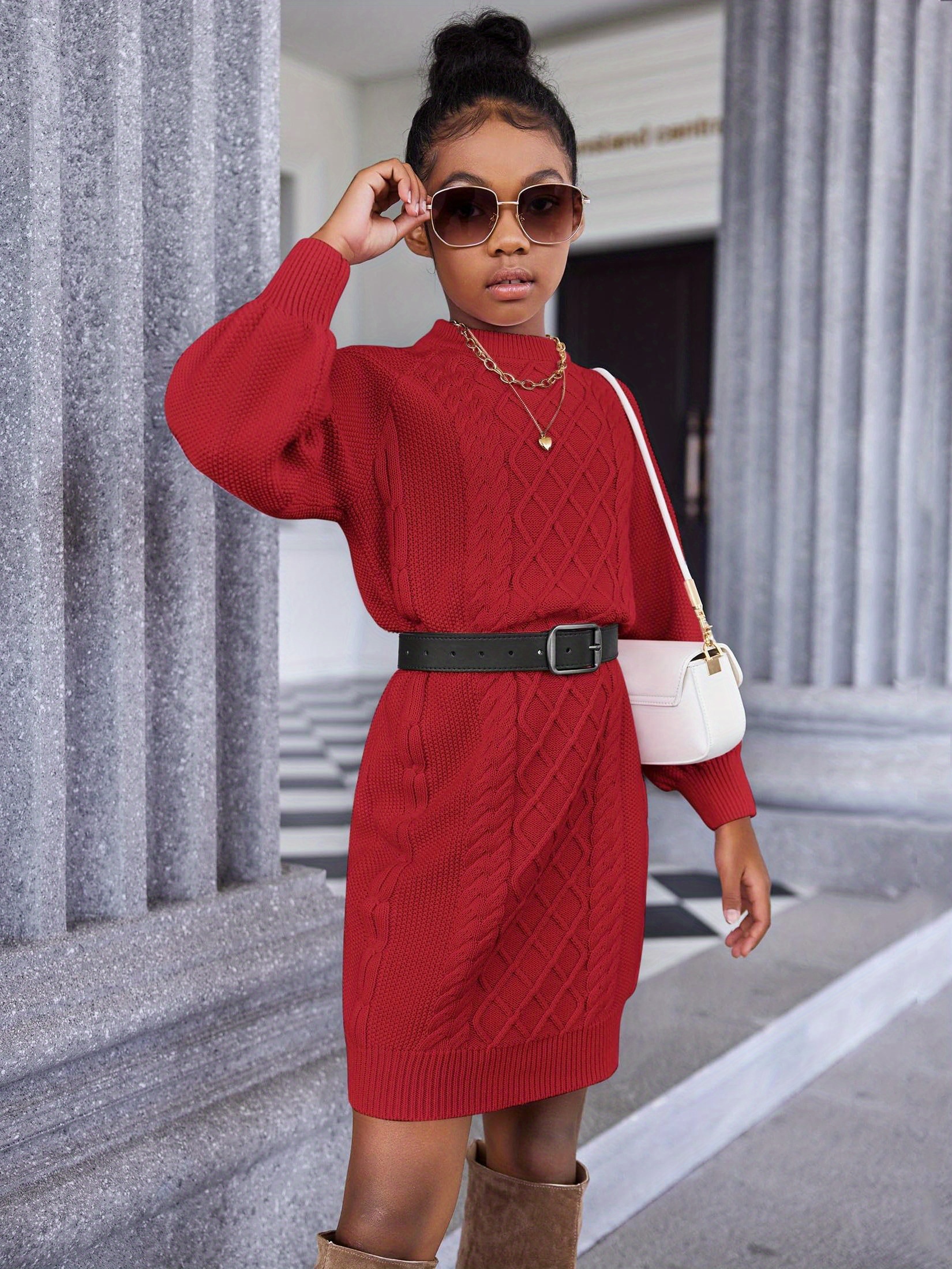 slim fit dress slacks Textured Knit Tulle Sweater Dress main image 0