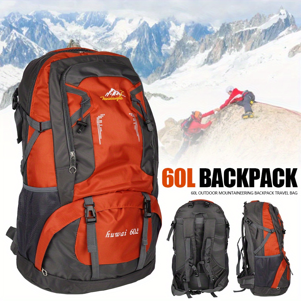 TEMU Strap Adjustable 60l Backpack For Trekking Hiking Mountain Climbing Camping