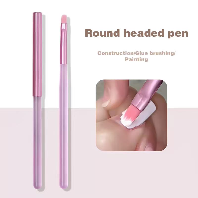 TEMU Stylo à tête ronde large rose, Stylo à tête plate large verte, Stylo à tête ronde, Stylo pour art des ongles, Stylo de pour salon de manucure,