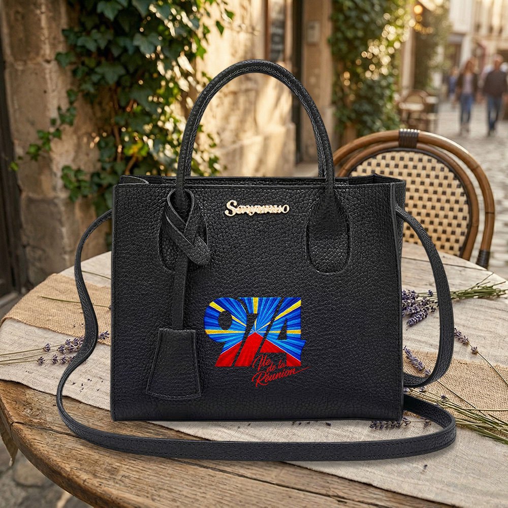 TEMU Mini sac bandoulière pour femme avec logo Reunion/974 - Sac à main rétro , fermeture à glissière et lavable en machine, convient pour , les