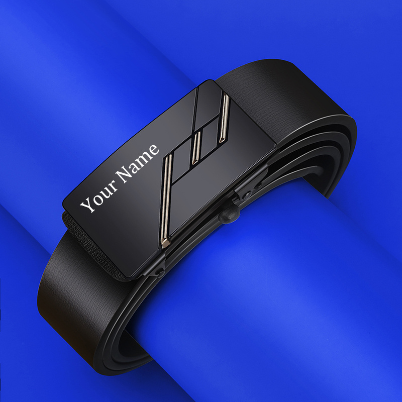 FLAGIA Customizable Men's Belt with Automatic Buckle, Personalised