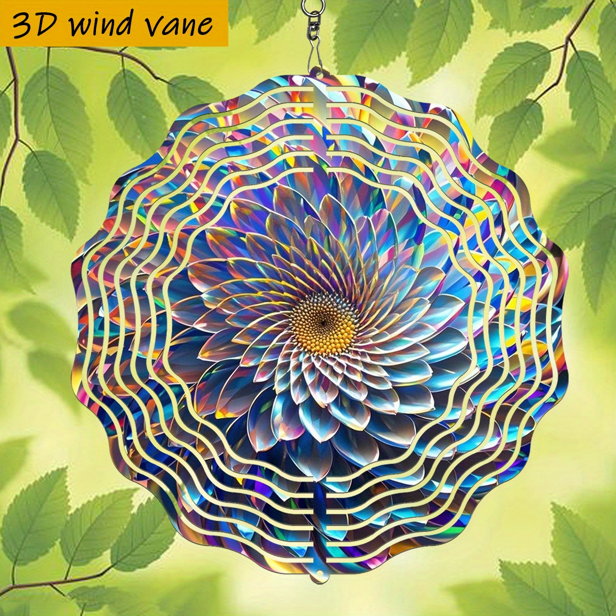 Windspiel Garten-Deko – Kinetische Metall-Skulptur 200 Cm, Mehrfarbig, Für Hof & Terrasse
