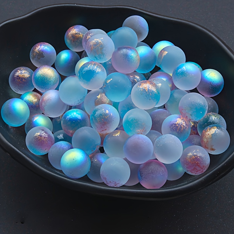 TEMU 62pcs 12mm Glow In The Beads, Glossy Colorful Pebble Set For Diy Crafts, Jewelry Making, Fish Tank Aquarium Decor, Landscaping And Bottom