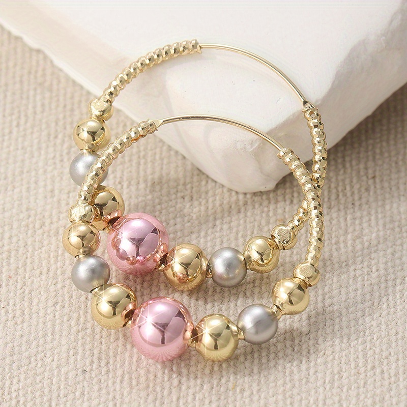 Image of Vintage Bohemian Large Circle Earrings Are Fashionable Holiday Additions And Gifts For Women's Banquets And Weddings