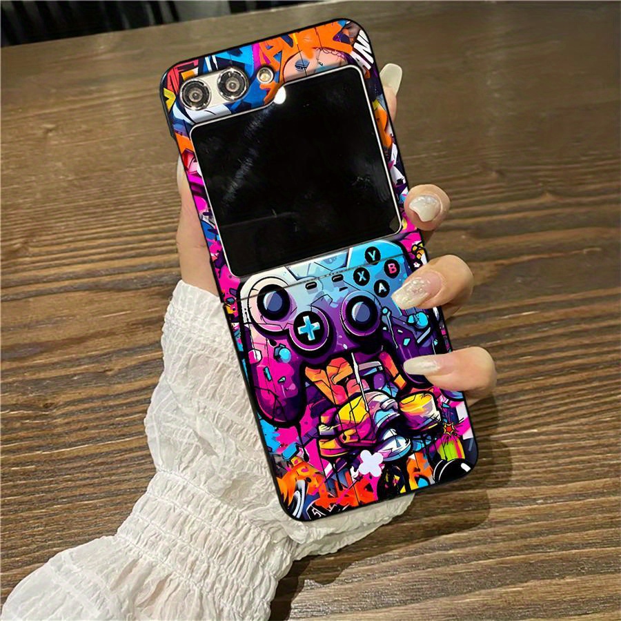 TEMU Étui pour for Samsung Flip 3 4 5 6 - Housse Protectrice de Haute Qualité, Souple et Antichoc - Design Coloré et Style Console de Jeu
