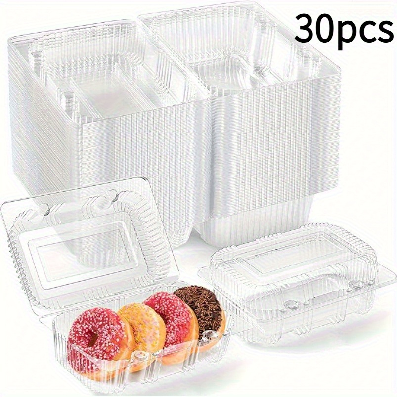 30pcs Of Rectangular Dessert Packaging Boxes, Dessert Containers, Baking Cake And Snack Boxes, Leak-proof Design, Essential For Outdoor Picnics And Festivals, With A Lunch Box