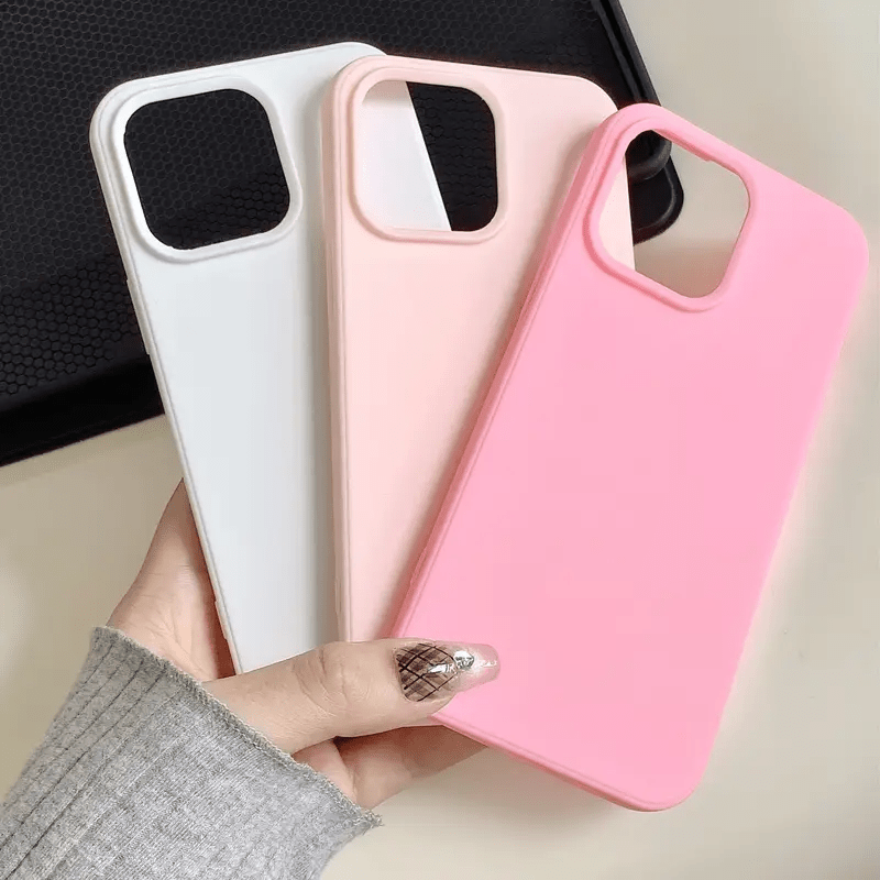 [Pink Phone Case] 3pcs Solid Color Phone Case - Fully Covered, Light Pink, Dark Pink, Half-Covered Lens - Suitable for iPhone 16 15 14 13 12 11 XR XSMAX X 7PLUS 8PLUS 7 8 SE2, Perfect for Gifts, Holidays, And for Family And Friends