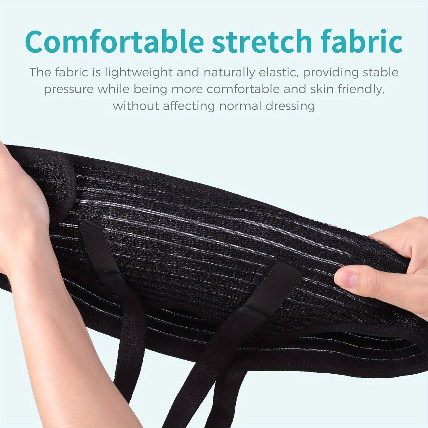 Men's Groin Support Belt, Adjustable Groin Support Belt for Men and Women, with 4 Pressure Pads, Single/double Groin Support (Black-M)