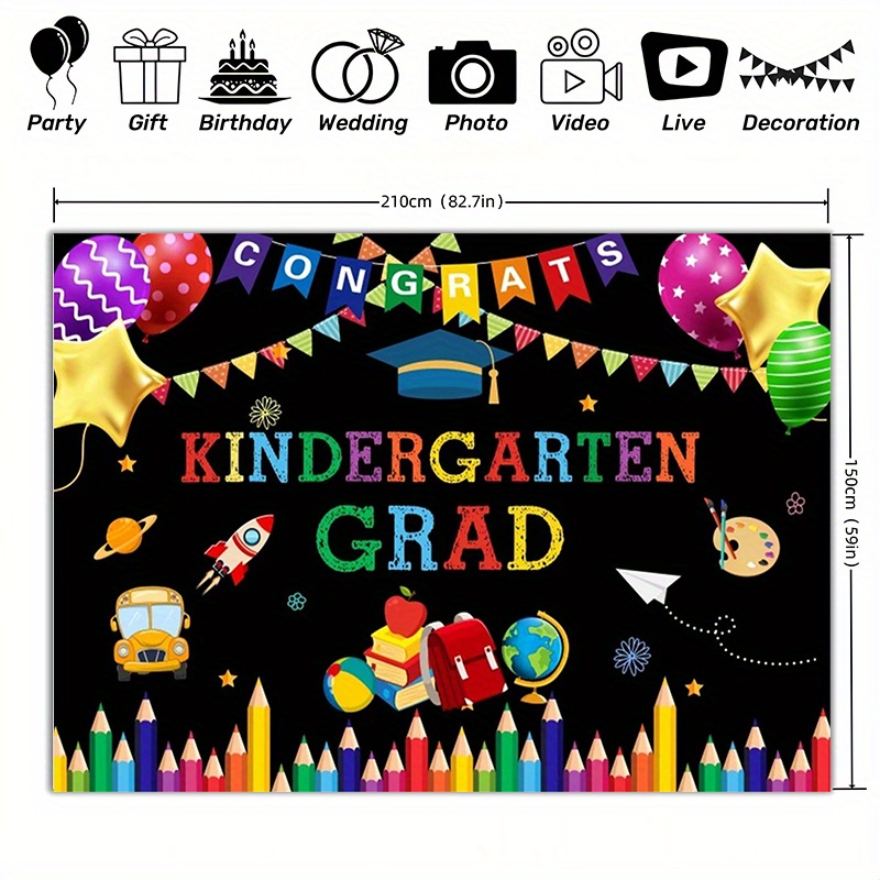 Kindergarten Graduation Photo Backdrop