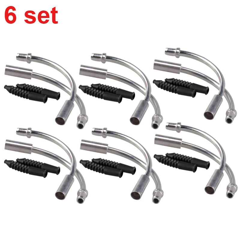 TEMU Lot de 2/6 paires de manchons et de gaines pour frein V VTT, tubes coudés pour guide de câble de frein V, manchons de