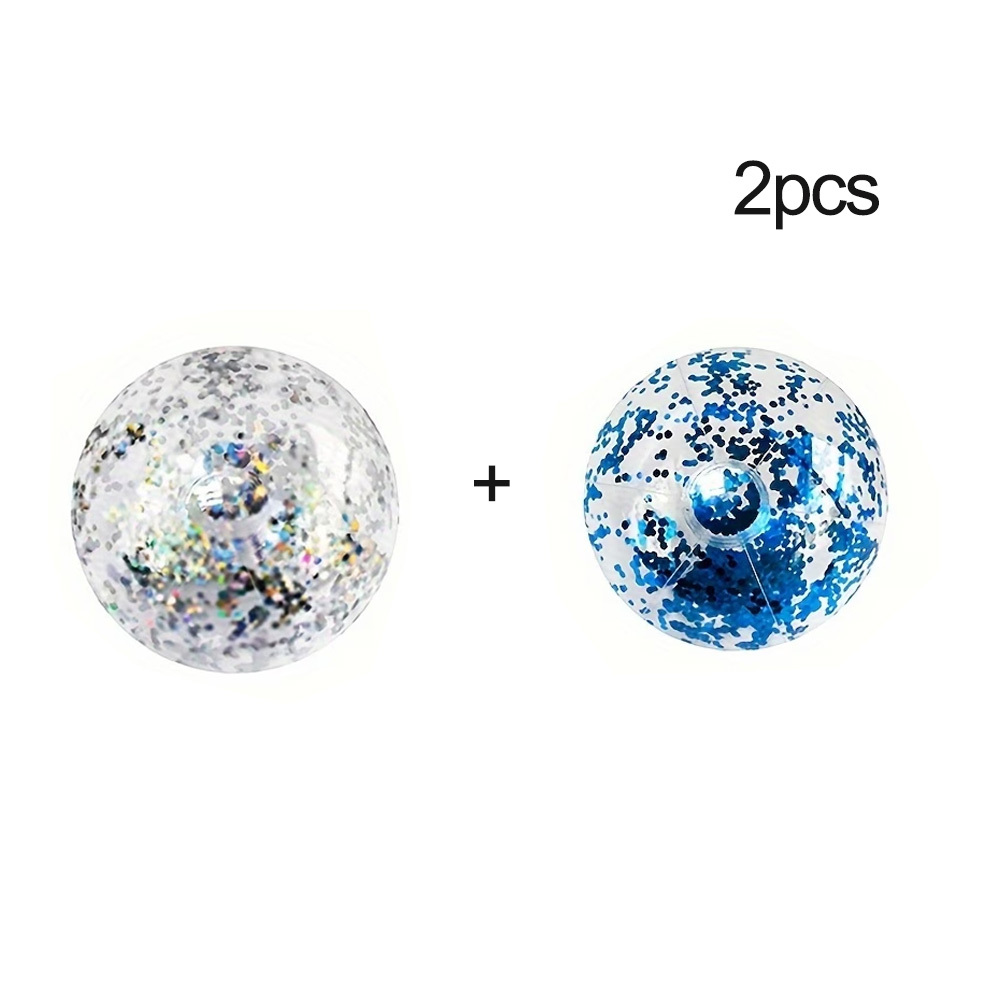 Image of Set Of 2 Inflatable Beach Balls, Perfect For Pool Parties And Water Sports Activities