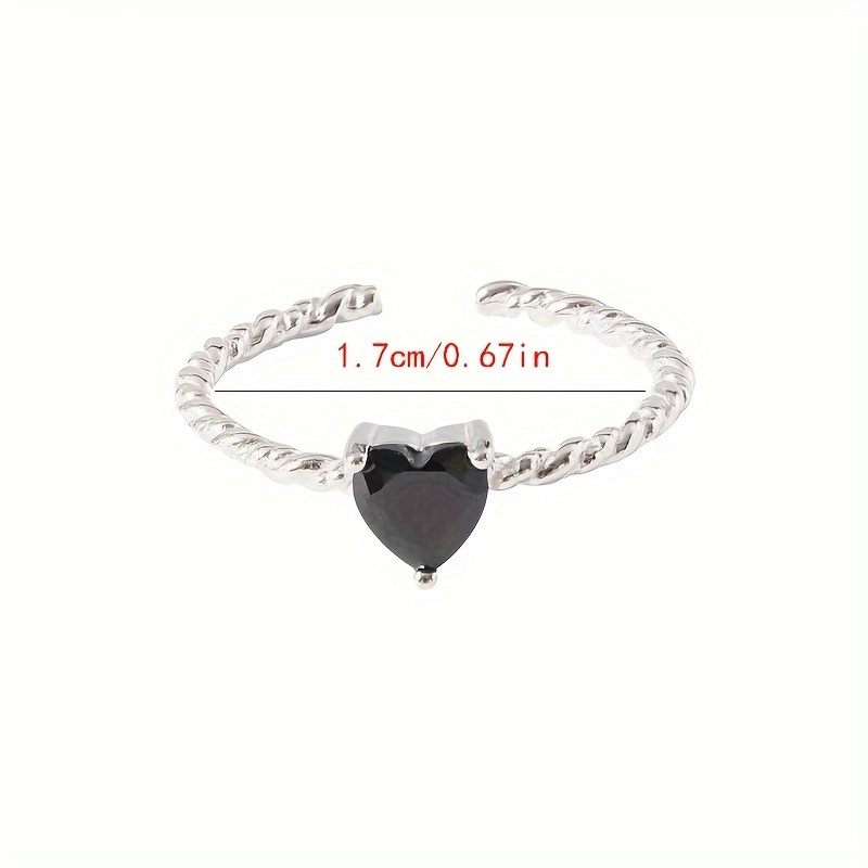 TEMU 1 Anello da Donna, Anello a Spirale con Cuore in Zirconia per Donna, di Nich矇 Lusso Moda Stile Freddo Individuale