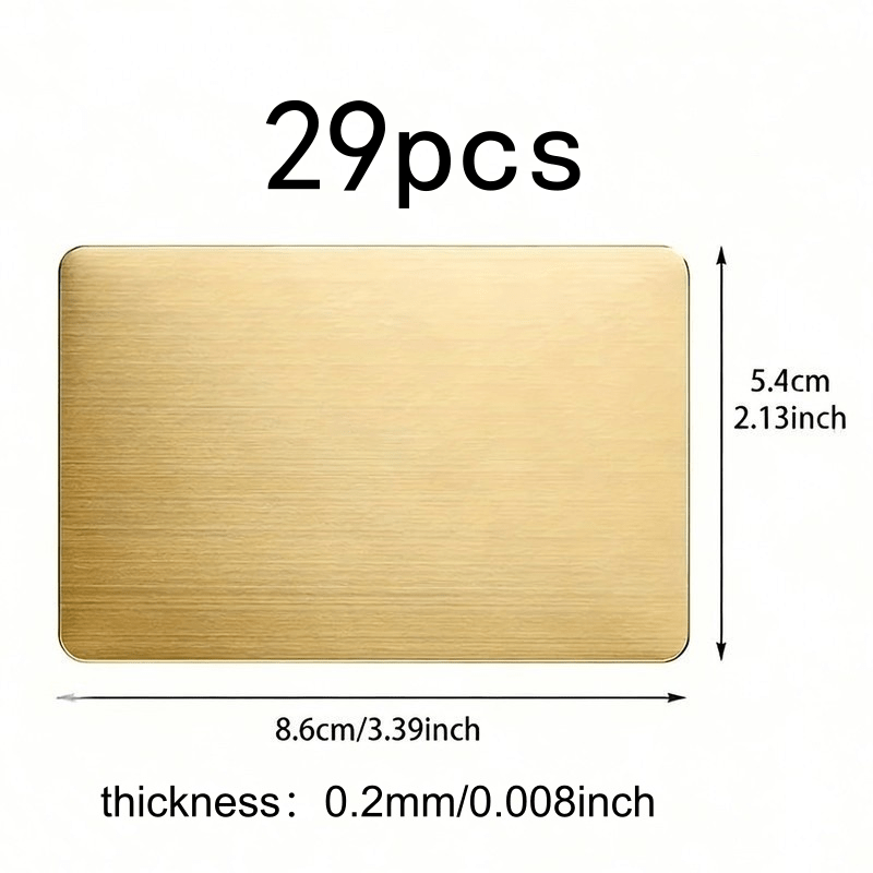 TEMU 29pcs Engraving Compatible Business Cards Suitable For Laser Marking Machines, Name//contact , For Office Gifts, Corporate Branding, Promotional